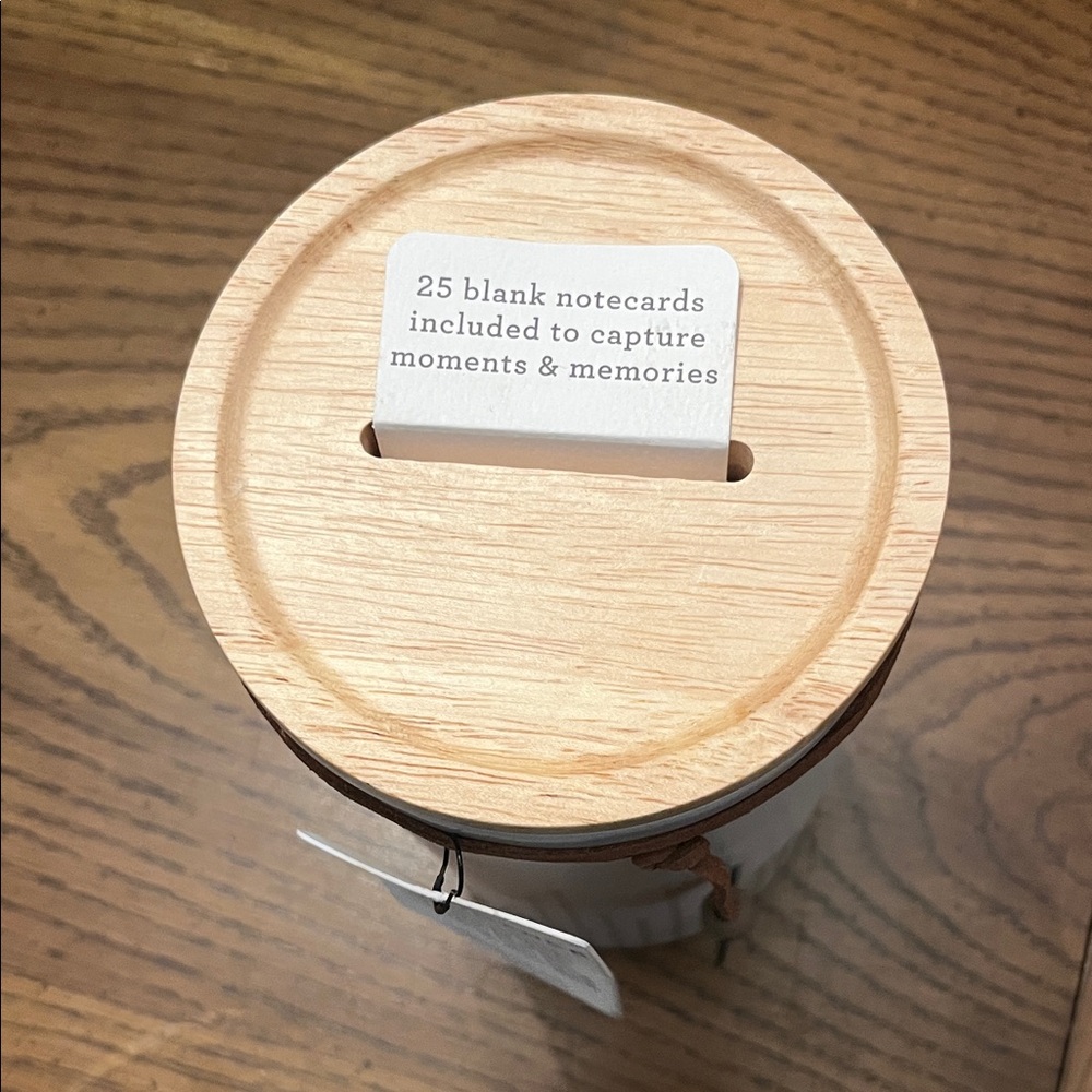 Demdaco Remembrance Jar with Wooden Lid -‎ Cream - Picture 8 of 15